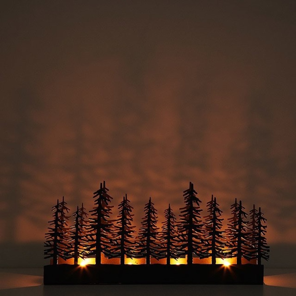 Rustic woodland candle holder